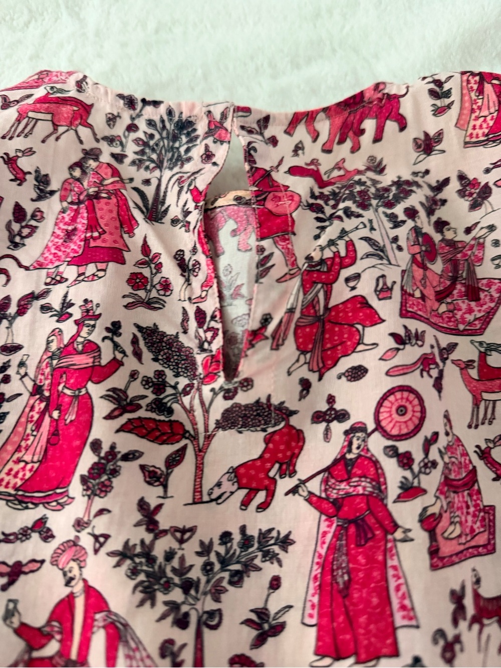 RHODE Pink & Red Printed Mini Dress - Picture 5 of 7
